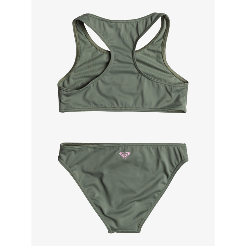 Bikini Roxy Basic Active Crop Top Para Niña