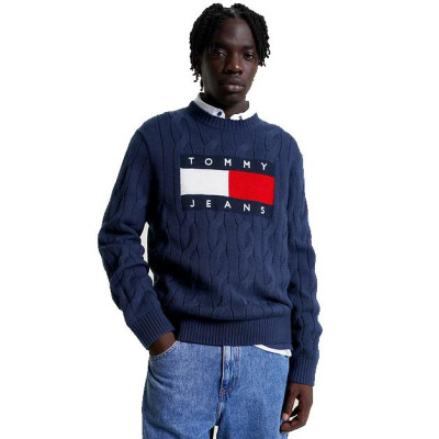 Jersey Tommy Hilfiger Flag Cable Para Hombre 