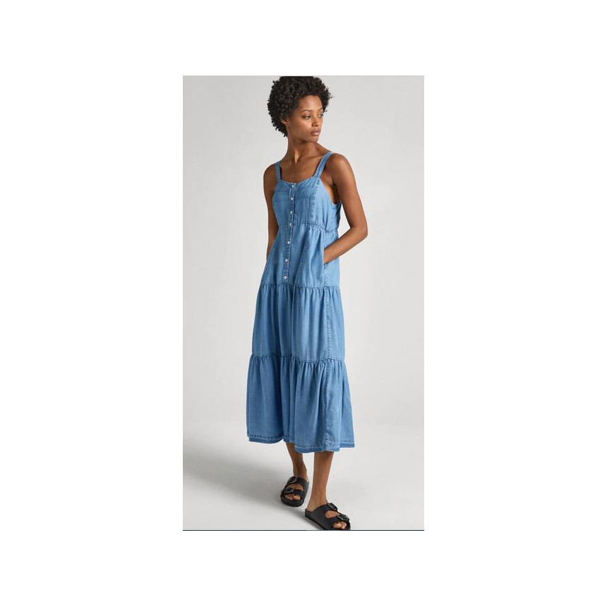 Vestido Midi De Pepe Jeans En Tencel Para Mujer