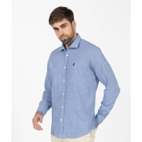 Camisa El Pulpo Pata De Gallo Lino Para Hombre