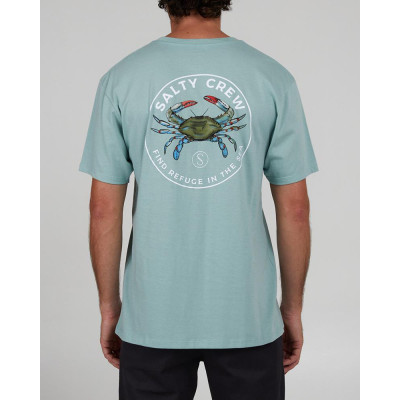 Camiseta Salty Crew Blue Crabber Premium Para Homb
