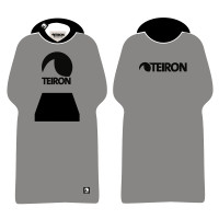 Poncho Teiron Para Niños En Gris y Negro