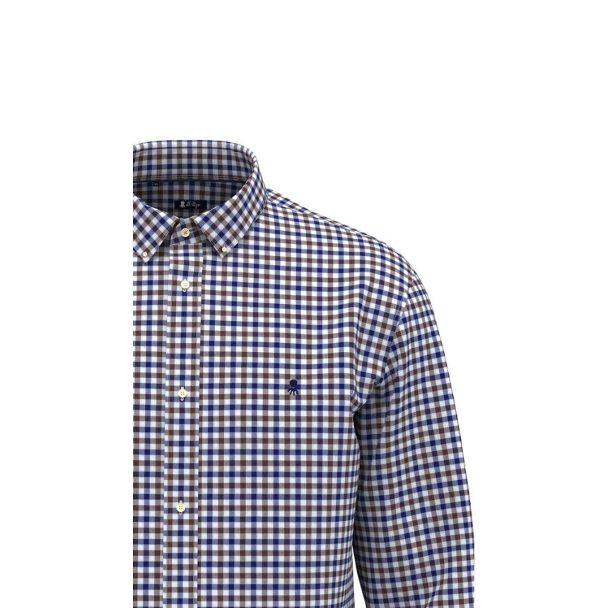 Camisa El Pulpo Cuadro Vichy Bicolor Para Hombre 