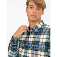 Sobrecamisa El Pulpo Acolchada Blue Square Para Hombre