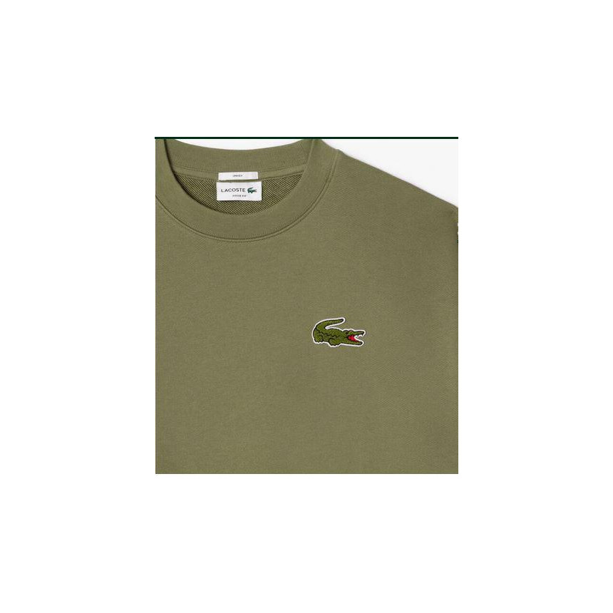 Sudadera Lacoste Con Insignia Corte Holdado Unisex