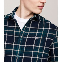 Camisa Tommy Hilfiger Cuadros Amplia Para Hombre