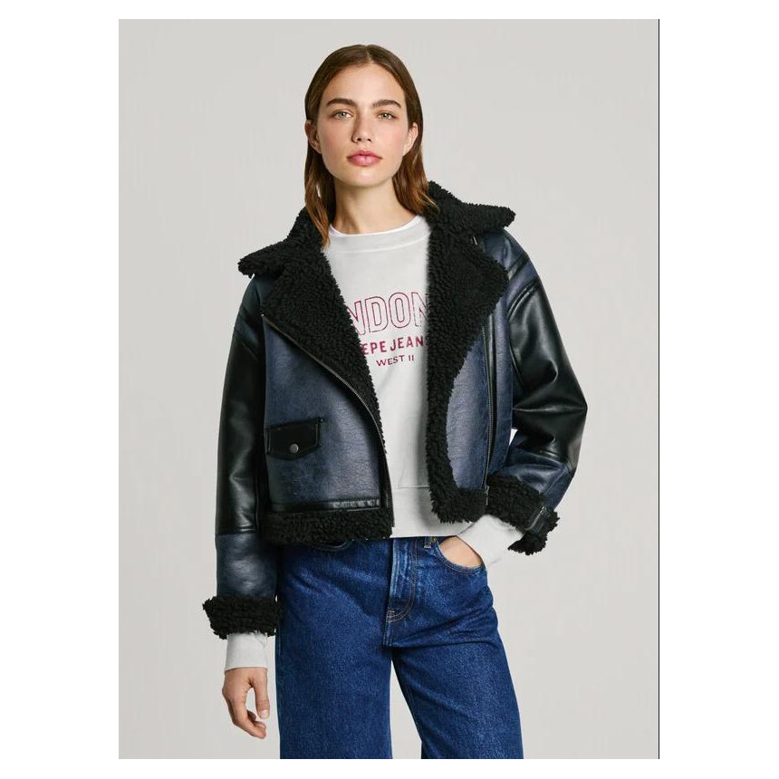 Chaqueta Pepe Jeans Doble Faz Borreguito Mujer