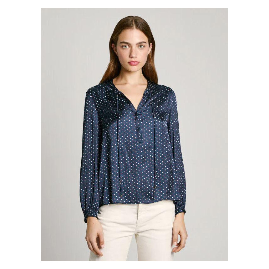 Camisa Pepe Jeans Satinada Lunares Para Mujer 