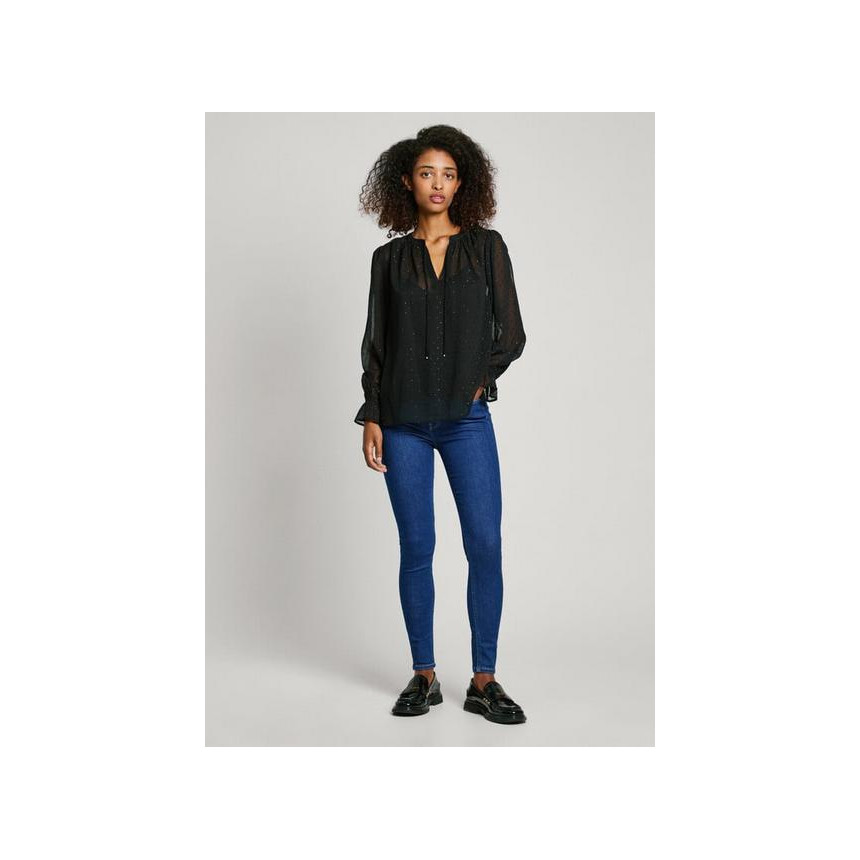 Camisa Pepe Jeans Addison Black Para Mujer