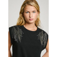 Camiseta Pepe Jeans Lydia Black Para Mujer