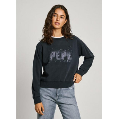 Sudadera Pepe Jeans Luna Black Para Mujer