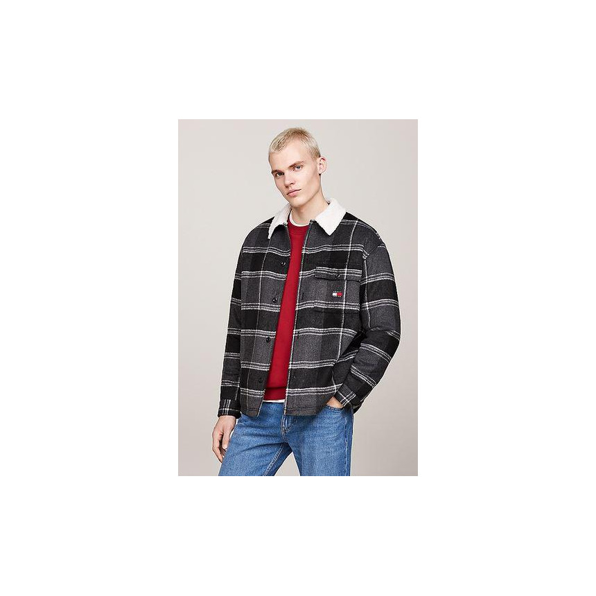 Sobrecamisa Tommy Hilfiger Check Sherpa Para Hombr