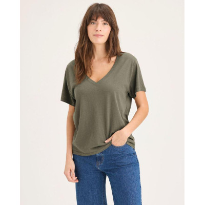 Camiseta Dockers V-Neck Para Mujer