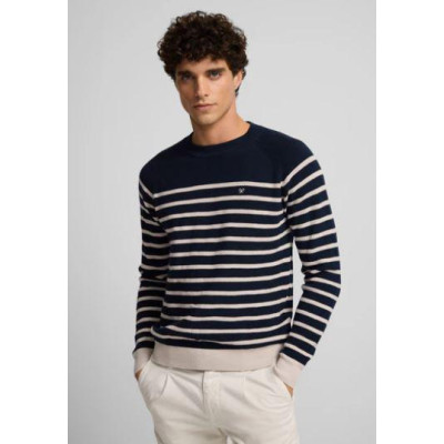 Jersey Silbon Rayas Nauticas Para Hombre