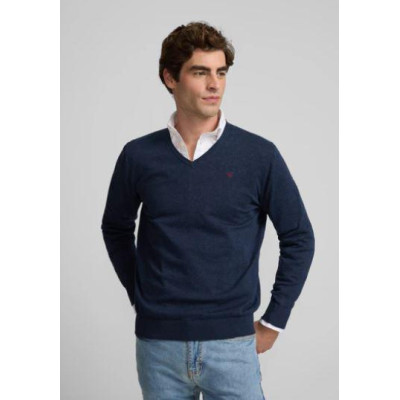 Jersey Silbon Liso V Neck Para Hombre