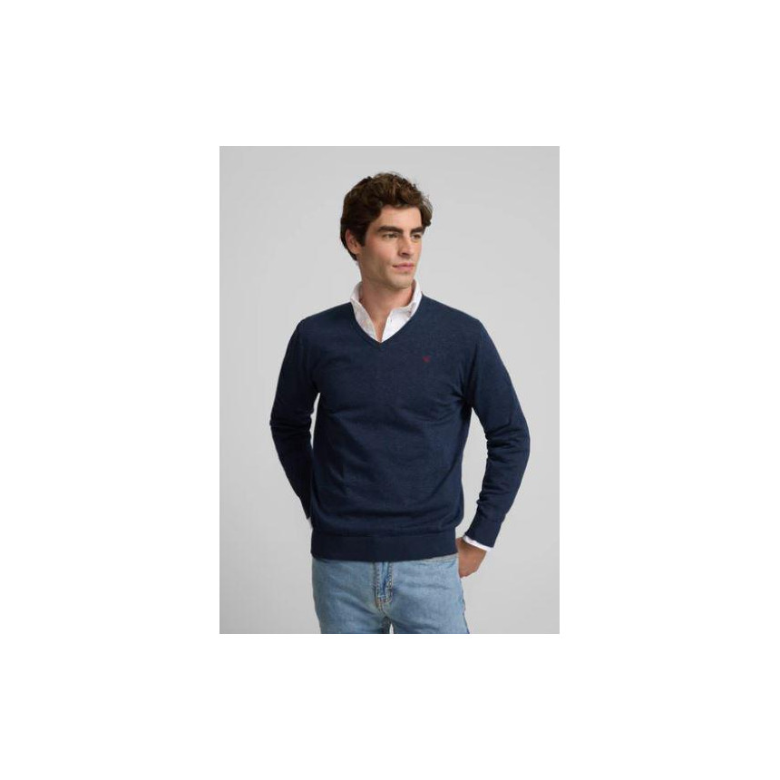 Jersey Silbon Liso V Neck Para Hombre