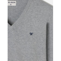 Jersey Silbon Liso V Neck Para Hombre