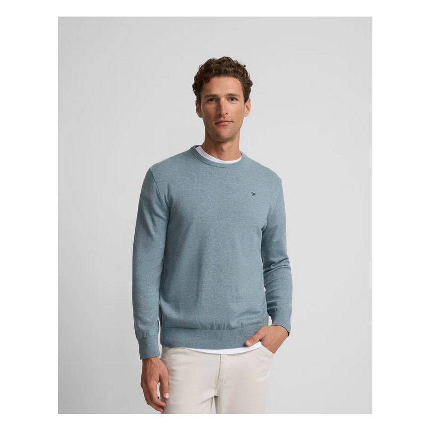 Jersey Silbon Liso Round Neck Para Hombre