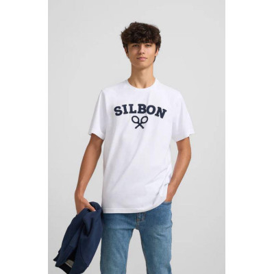 Camiseta Silbon Raqueta Media Para Hombre