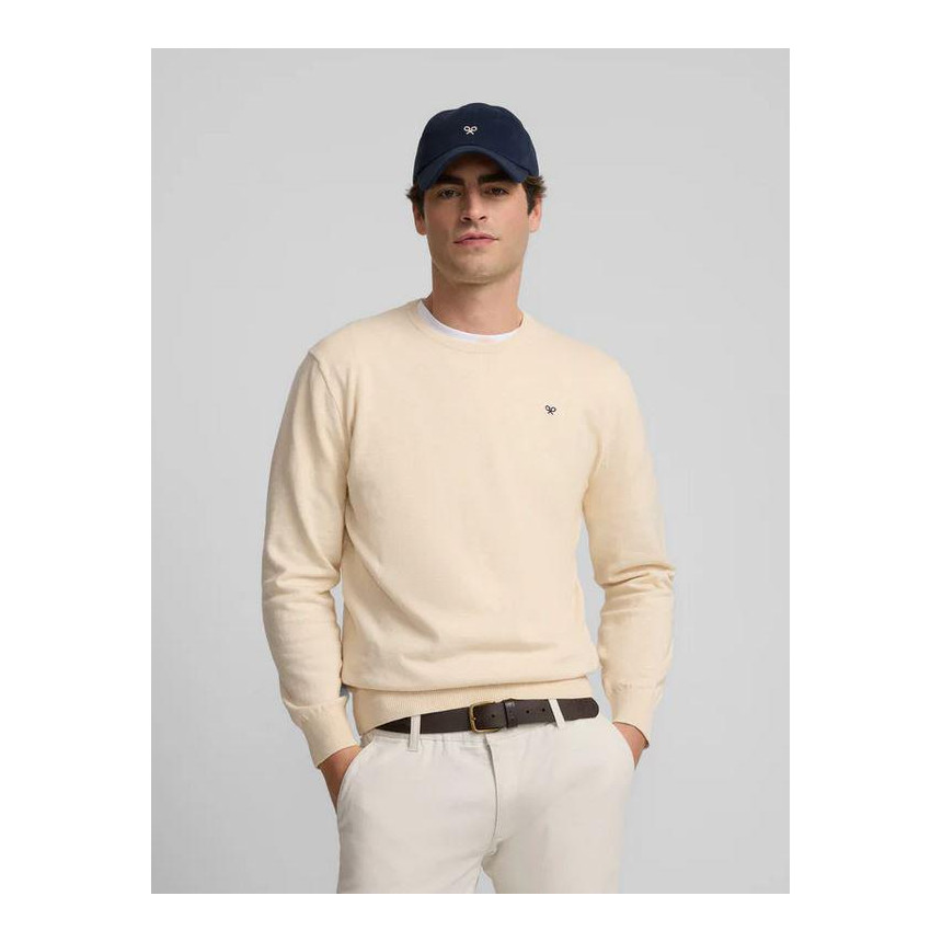 Jersey Silbon Liso Round Neck Para Hombre