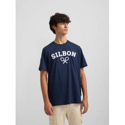 Camiseta Silbon Raqueta Media Para Hombre