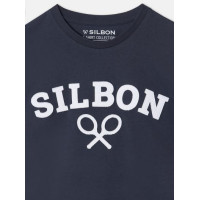 Camiseta Silbon Raqueta Media Para Hombre