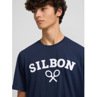 Camiseta Silbon Raqueta Media Para Hombre