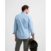 Camisa Silbon Sport Denim Cutaway Para Hombre