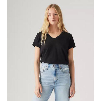 Camiseta Levis Cuello Pico Cuadrada Para Mujer