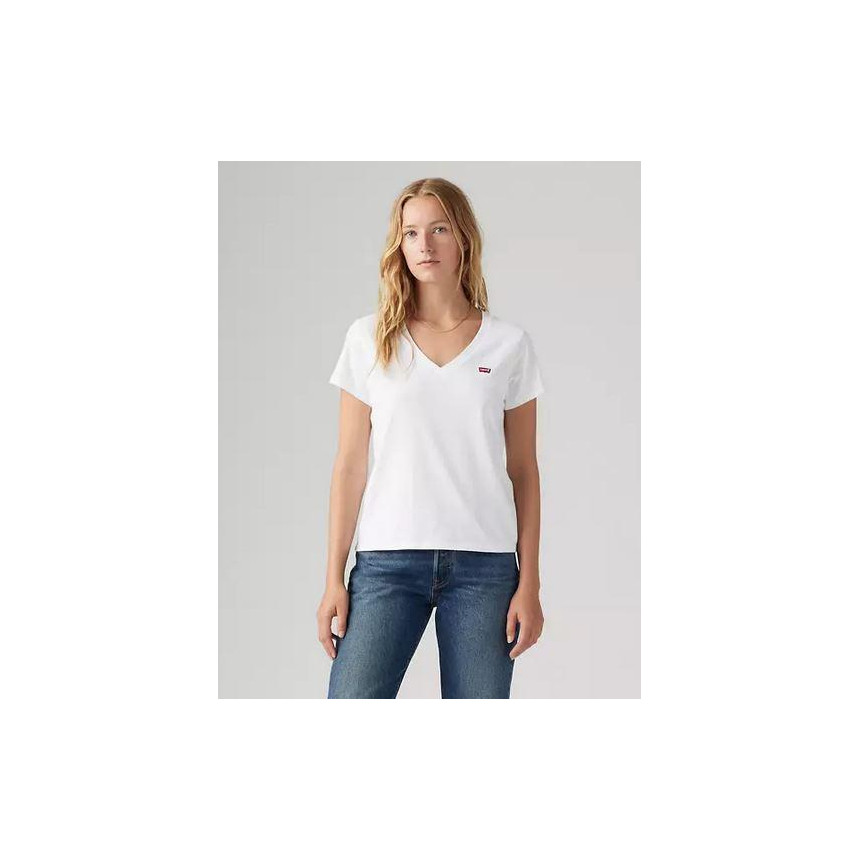 Camiseta Levis Perfect Slub V Neck Para Mujer