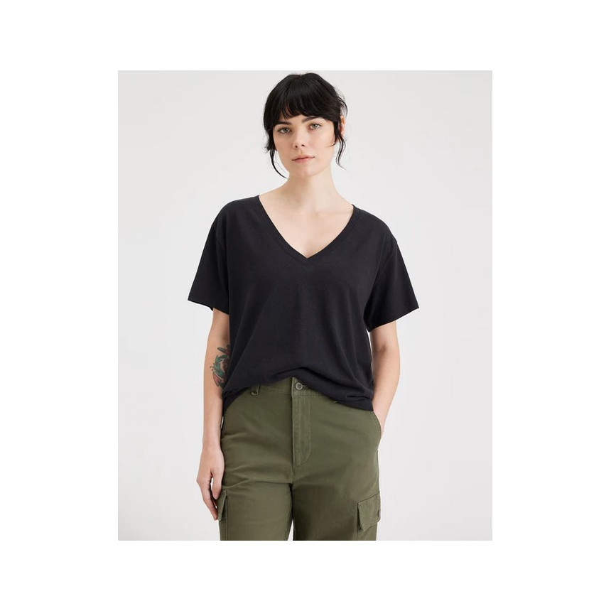 Camiseta Dockers Deep V Neck Para Mujer 