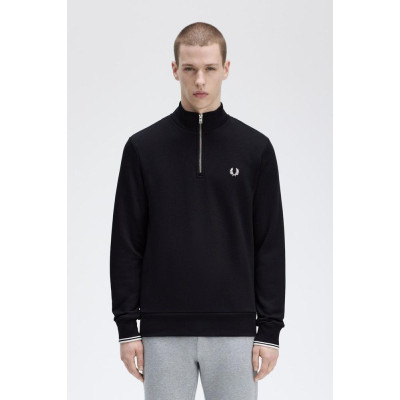 Sudadera Fred Perry Media Cremallera Para Hombre