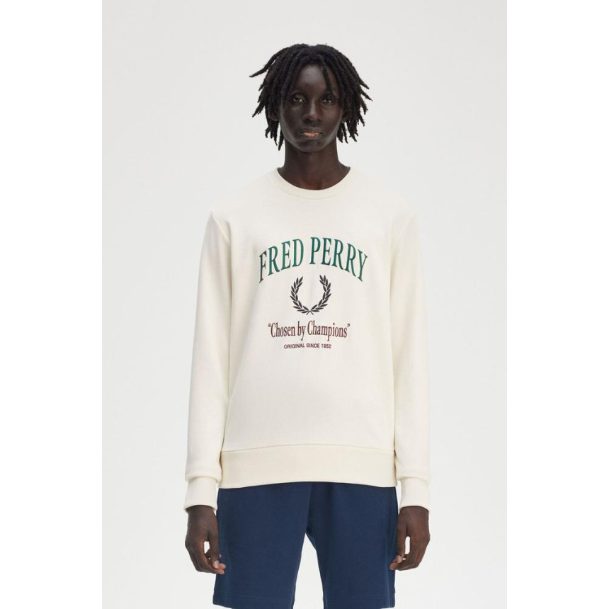 Sudadera Fred Perry Bordada Para Hombre