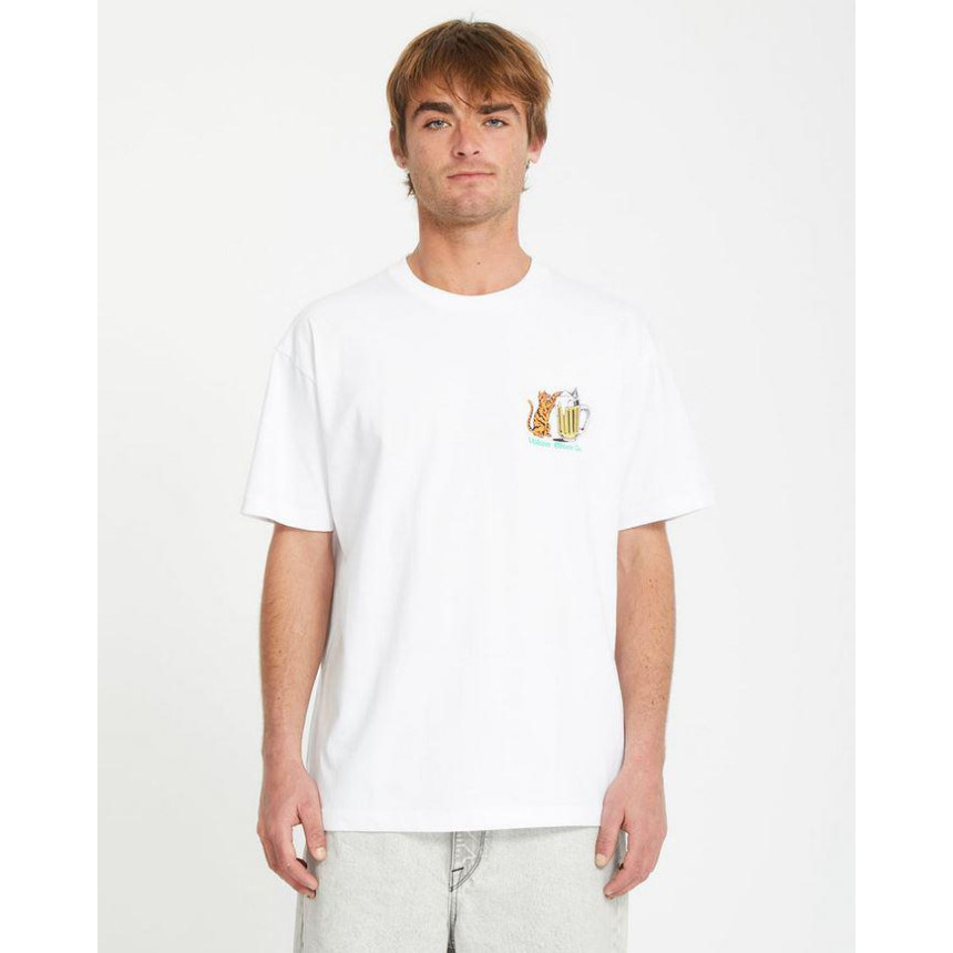 Camiseta Volcom Curious Cat Para Hombre