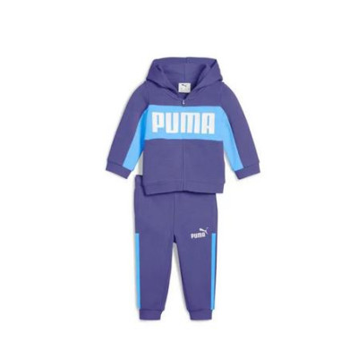 Chandal Puma Ess Block Hooded Set Blue Crystal Pa