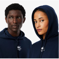 Sudadera Lacoste Con Capucha Estampada Unisex