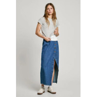 Falda Midi Pepe Jeans Denim Fit Regular Para Mujer