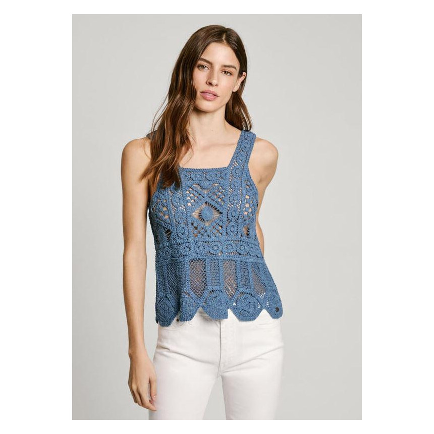 Top Crochet Pepe Jeans Olive Para Mujer