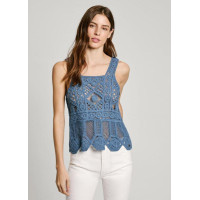 Top Crochet Pepe Jeans Olive Para Mujer