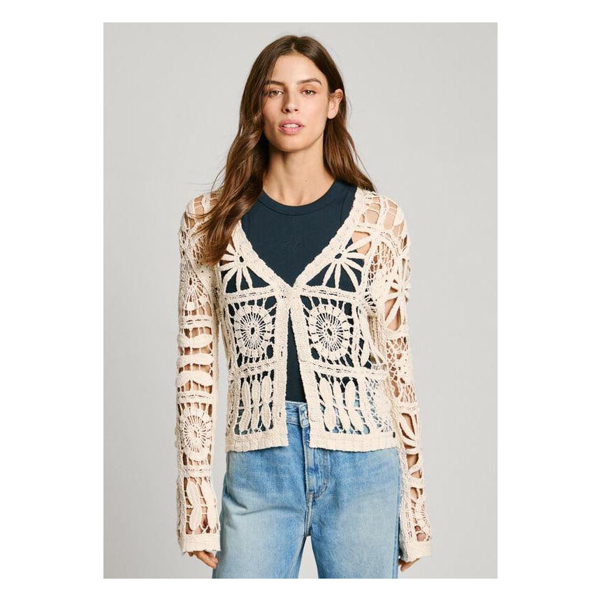 Cárdigan Crochet Pepe Jeans Olympia Para Mujer