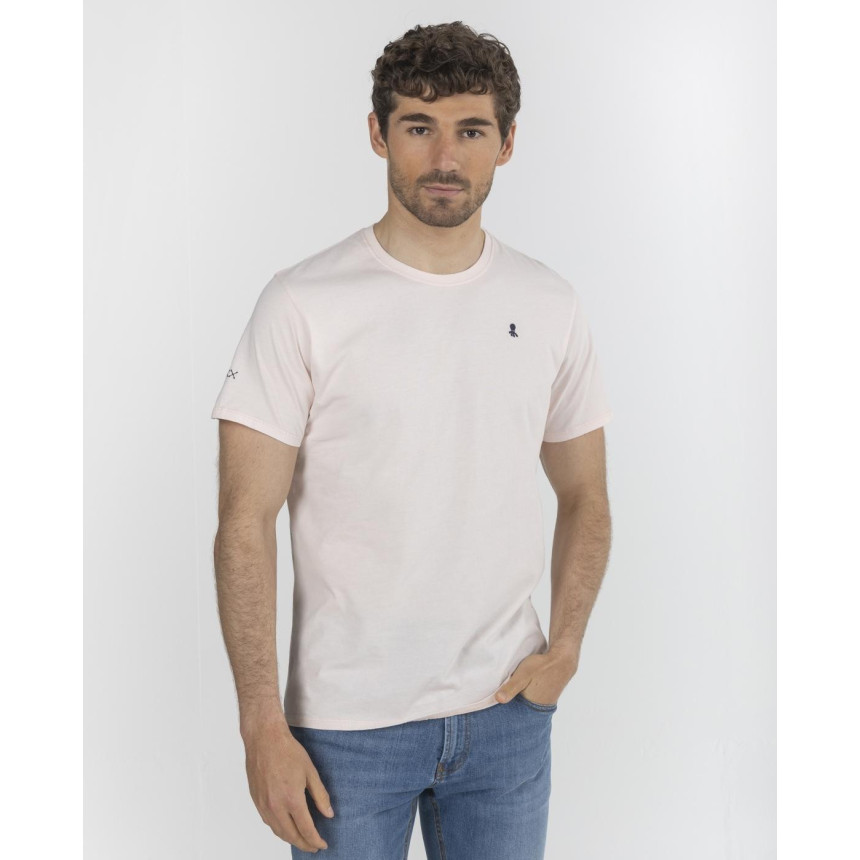 Camiseta El Pulpo Basic Logo Para Hombre En Rosa